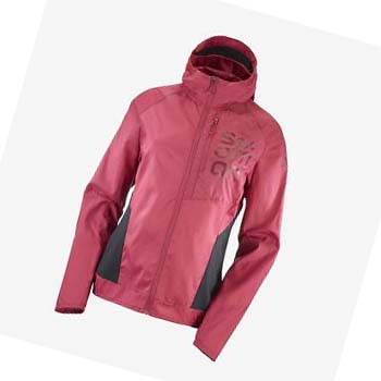 Salomon BONATTI CROSS WIND WINDBREAKERS Kadın Ceket Kırmızı | TR 2464KOR